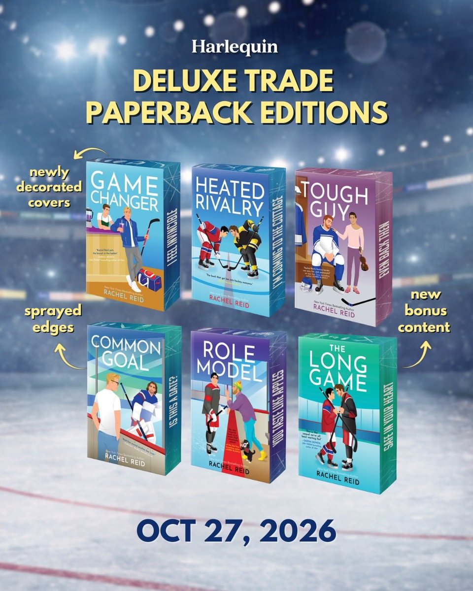 hudsonwupdates's tweet photo. It has been announced that a deluxe hardcover edition of “Heated Rivalry” will be released on September 29th 2026!

The entire Game Changers series will also be re-realised as deluxe paperback editions in October. 

Pre-orders for all editions will start tomorrow. https://t.co/6Vxrla5tkV
