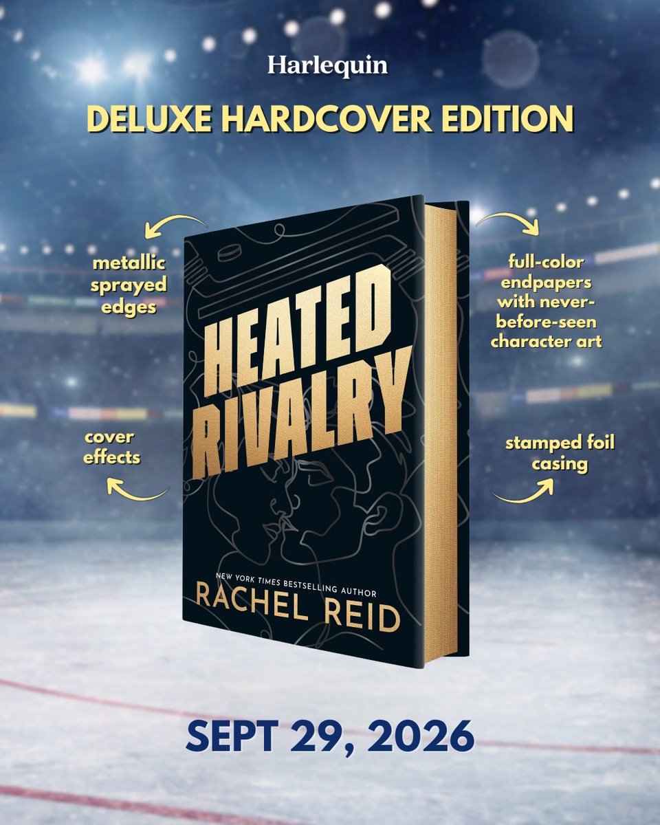 hudsonwupdates's tweet photo. It has been announced that a deluxe hardcover edition of “Heated Rivalry” will be released on September 29th 2026!

The entire Game Changers series will also be re-realised as deluxe paperback editions in October. 

Pre-orders for all editions will start tomorrow. https://t.co/6Vxrla5tkV