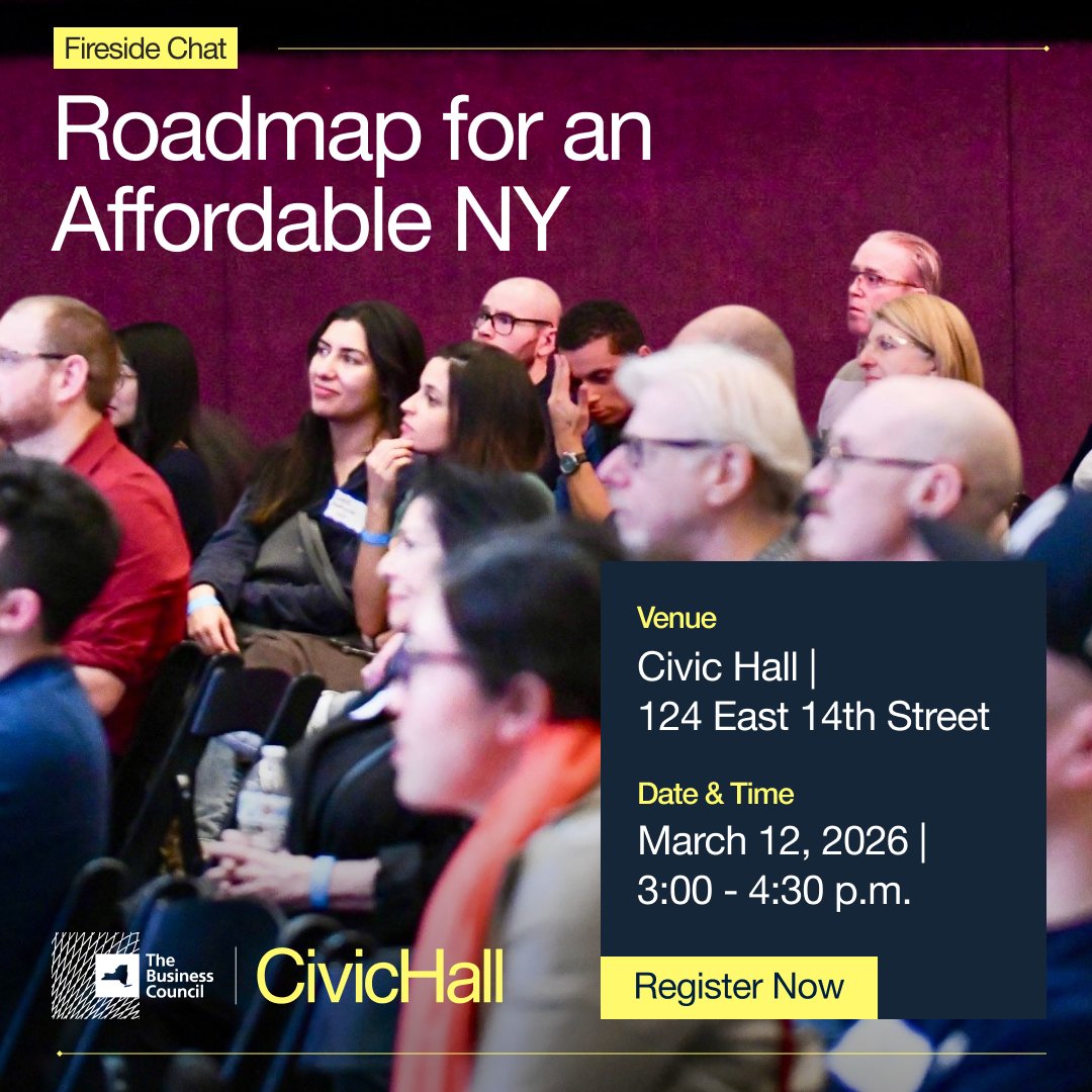 CivicHall's tweet photo. Join us on Thursday, March 12 at our Bernard Goldstein Center for a special briefing on The Business Council of New York State’s Blueprint for New York. 

The event will feature a fireside chat with NYS OGS Commissioner Jeanette Moy. 

Register today: https://t.co/JxPlcGcRGF https://t.co/H58y1lnbPQ