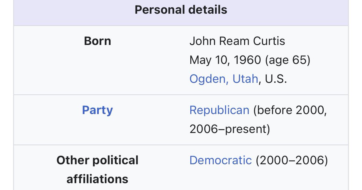 Utah Sen. John Curtis is opposing Voter ID. 

He has only been a Senator for 1 year and is already looking like 1 of the absolute worst in the GOP. 

This backstabber was actually a registered Democrat for many years of his adult life. 

Mitt Romney’s little RINO puppet!