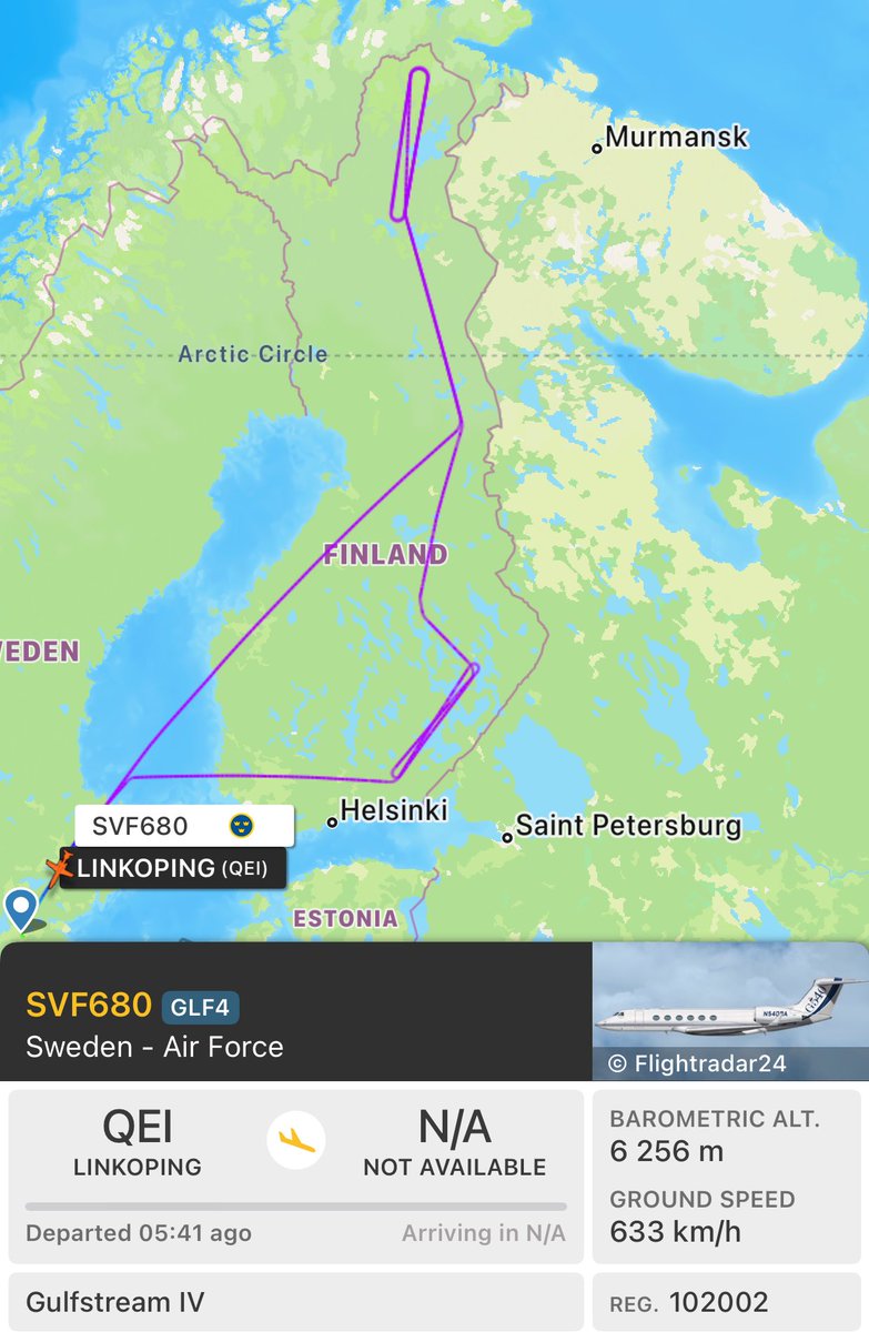 balticjam's tweet photo. Swedish Air Force Korpen heading back from surveillance of russia. https://t.co/JjObYHIFvL
