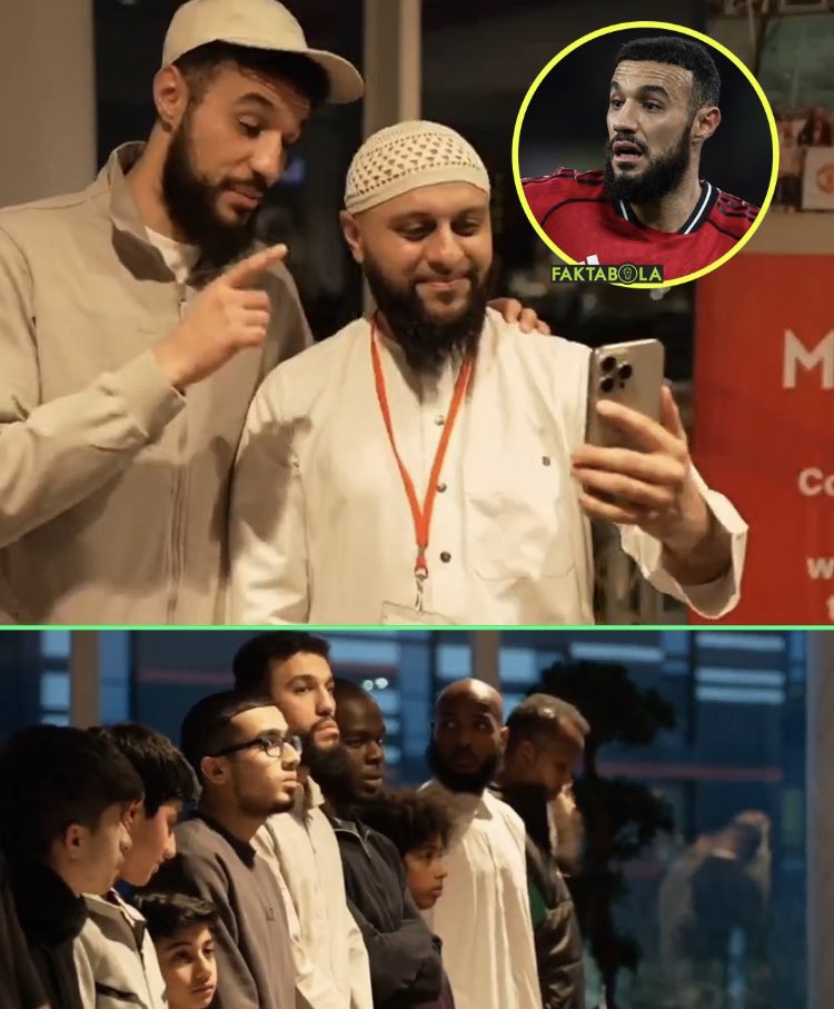 Noussair Mazraoui attended the breaking of the fast event held at Old Trafford yesterday. The event was organized by <a href="/manutdmuslims/">manutdmuslims</a>.