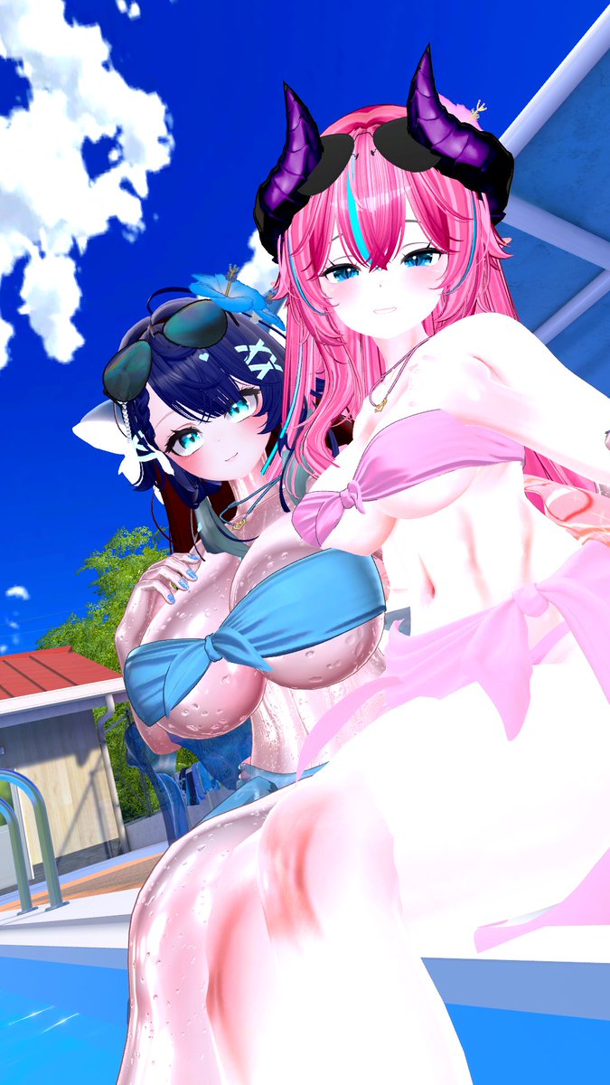 Vienes a refrescarte con nosotras o te vas a quedar mirando~??