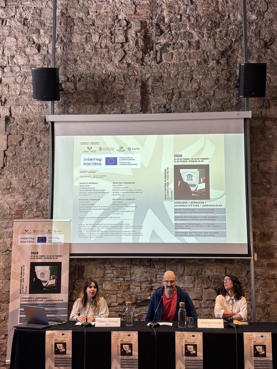 museudelter's tweet photo. Dos dies interessantíssims amb ponències sobre xarxes i noves tecnologies al Museu d’Historia de Barcelona. Gràcies a les ponents i als ponents i a l’organització #universidaddelPaisVasco @UniBarcelona #ecomuseudelesVallsdAneu #Patrim https://t.co/96xqjgjq9T