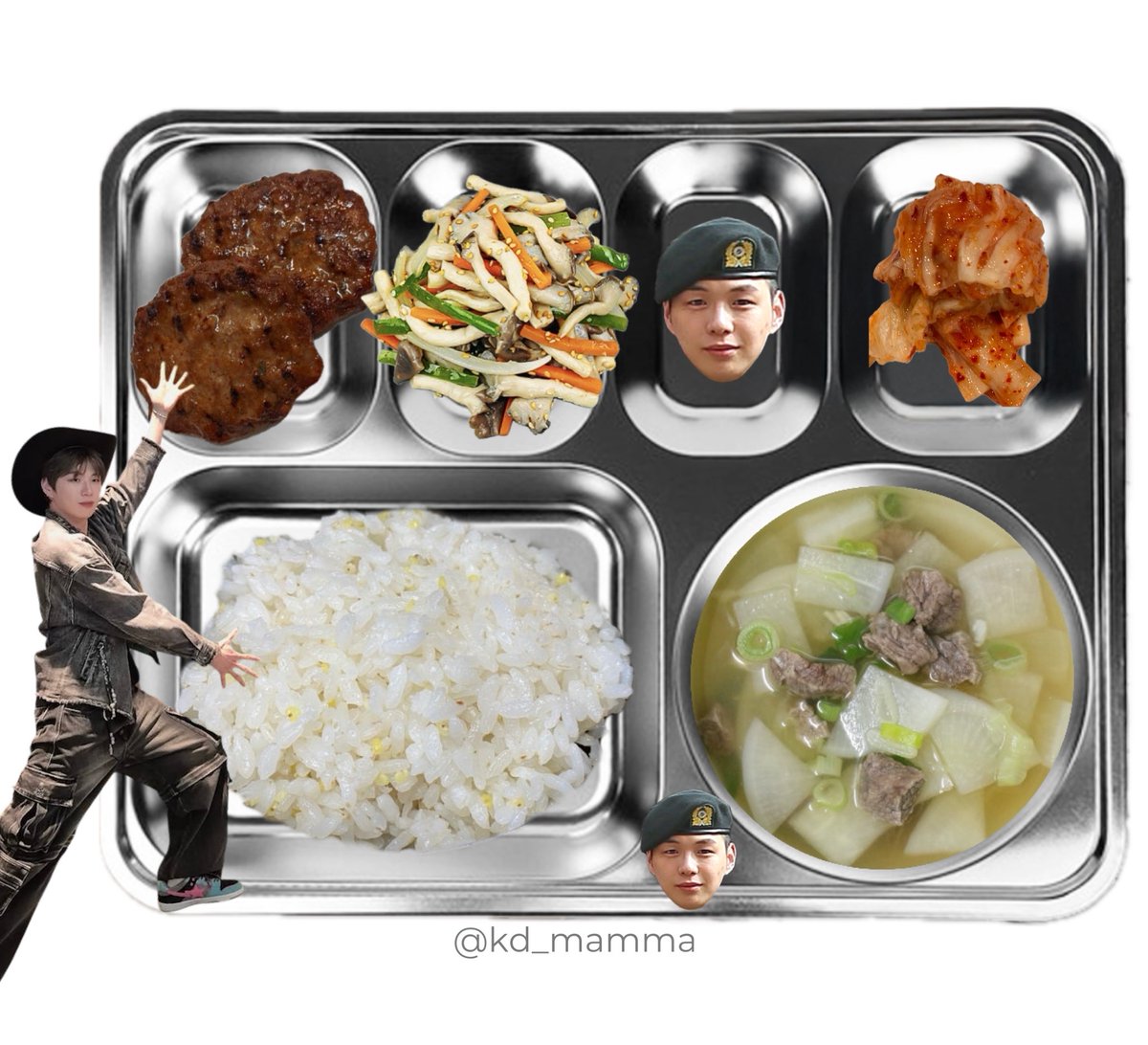 〔 2026년 2월 27일 조식 〕
밥
쇠고기무국
느타리버섯볶음
남도떡갈비
배추김치
   ᑎ__ᑎ      ᐱ__ᐱ     ᕱ__ᕱ
   (˶.•o•˶)    ( .•ω• )    ( .•⤚• )
ଘ(ა 🍄‍🟫 )    (ა     ૮)｡   (      ٩)੭