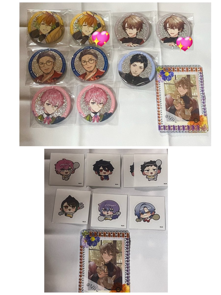 交換】にじさんじ 8th anniversary with cake! 缶バッジ ステッカー