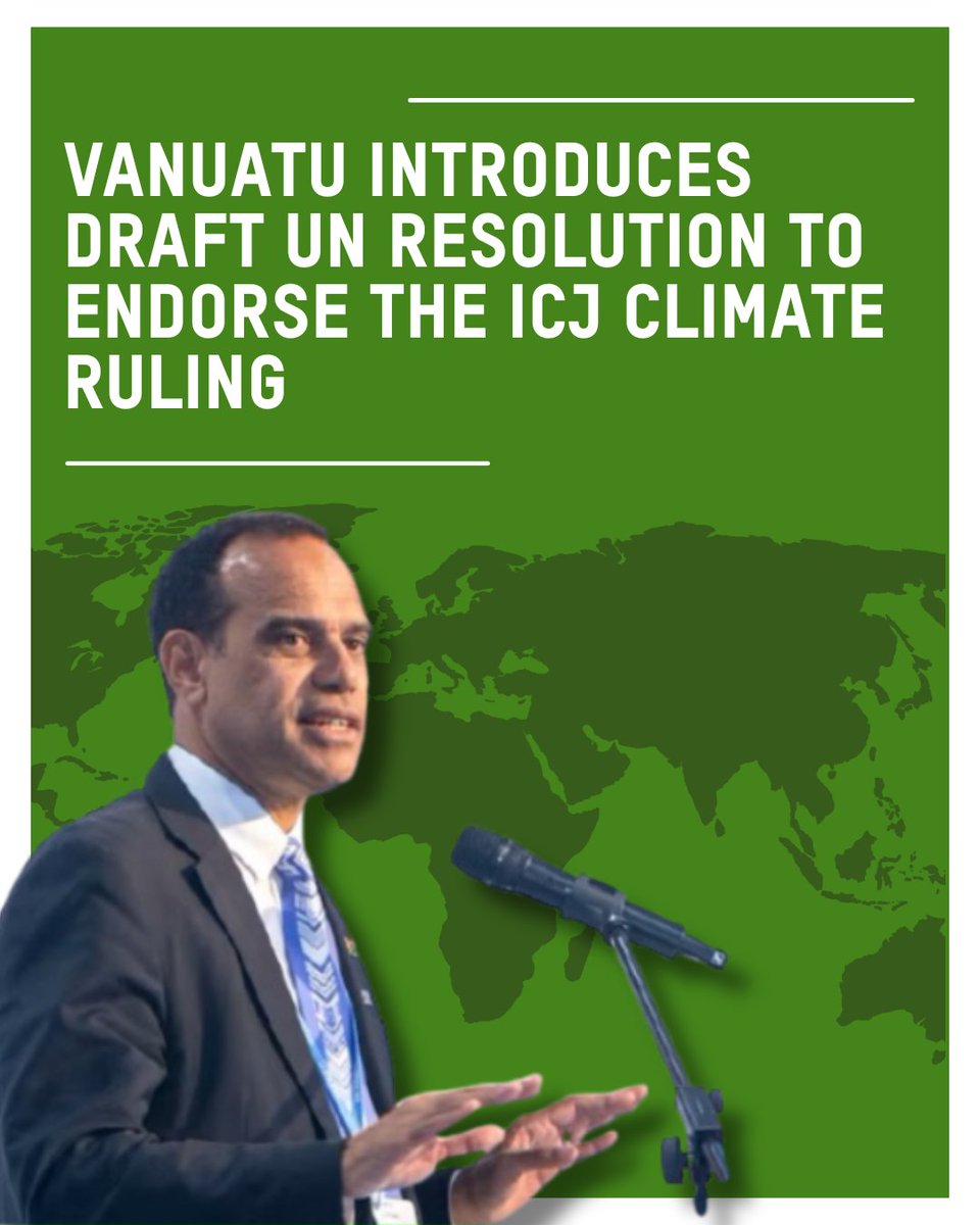 Oxfam's tweet photo. Next month, Vanuatu will bring a climate resolution to the United Nations General Assembly.
A moment for cooperation & accountability.
Climate justice means making rich polluters pay.
#MRPP @WY4CJ @pisfcc https://t.co/NygDmJ6HG1