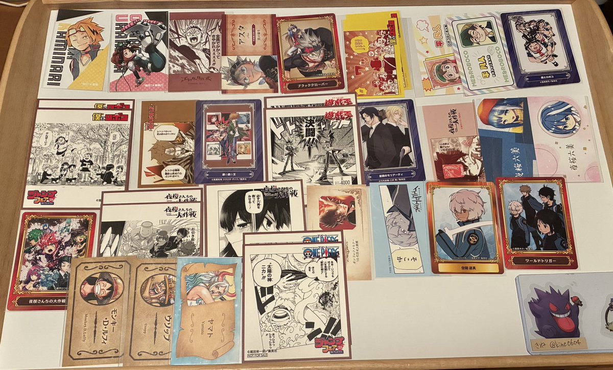 kine0604's tweet photo. 【交換】アニメイト SCFジャンプ ジャンショ フェア

譲:写真1〜6

求: 同異種
プロカ記載作品、キャラ
固定ツイの探し物
他募集ツイの求

求がはっきりしておらず申し訳ございません https://t.co/VzDxqZKdxf