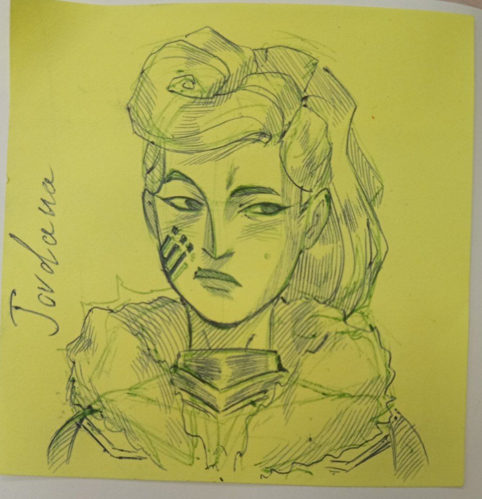 HonoriThe16718's tweet photo. Spend all day in university and all I got is this little sketch of Jordana 

#Ninjago #NinjagoDR #Jordana https://t.co/H4DO78pwc6