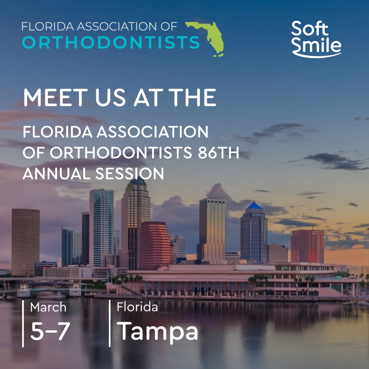 SoftSmileCom's tweet photo. Meet SoftSmile at the 86th Florida Association of Orthodontists Annual Session to learn how we can help you drive your practice’s success.

📍 Renaissance International Plaza Hotel, Tampa
🗓️ March 5–7, 2026 https://t.co/oZofXIRw0g