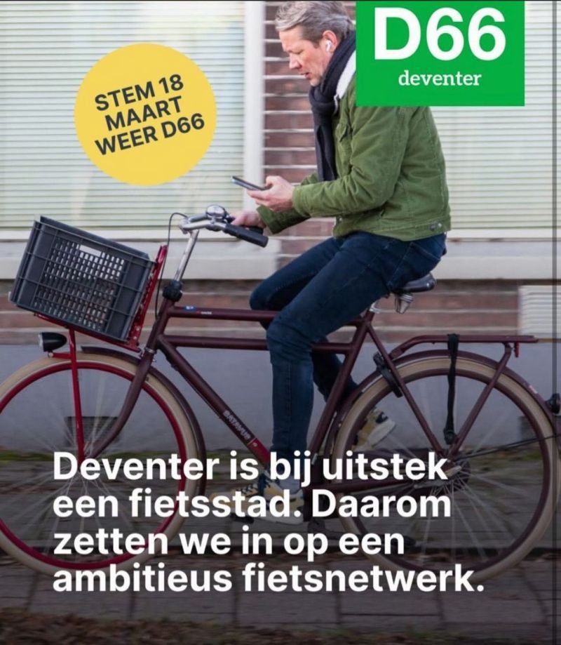 moeva18's tweet photo. Lekker een strafbaar feit gebruiken op de verkeizingsposter.
@D66 stimuleert appen op de fiets https://t.co/cIroSMo8pS