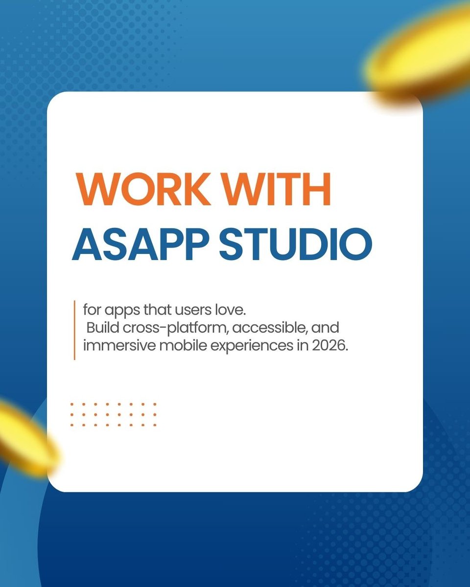 AsappStudio's tweet photo. Stop settling for templates. Build apps that adapt, engage, and delight users. 
Learn more: 🔗 [ https://t.co/UtenCh2tZl ]”  

#CustomAppDesign #MobileAppDesign #AdaptiveUI #AINativeInterfaces #GestureDesign #MicroAnimations #UX2026 #BespokeAppDesign #asappstudio https://t.co/Y4SdYE4zvq