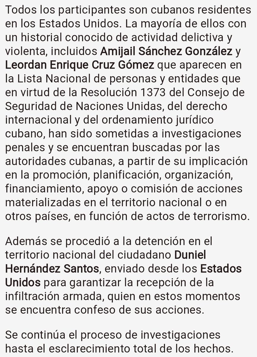 Que les sirva de advertencia: en #Cuba, la traición y la agresión tienen nombre y apellido: "DELITO". Y los delitos se pagan con todo el peso de la ley. ¡La dignidad del pueblo no se toca!
#CubaSeRespeta #CubaEstáFirme #LatirAvileño