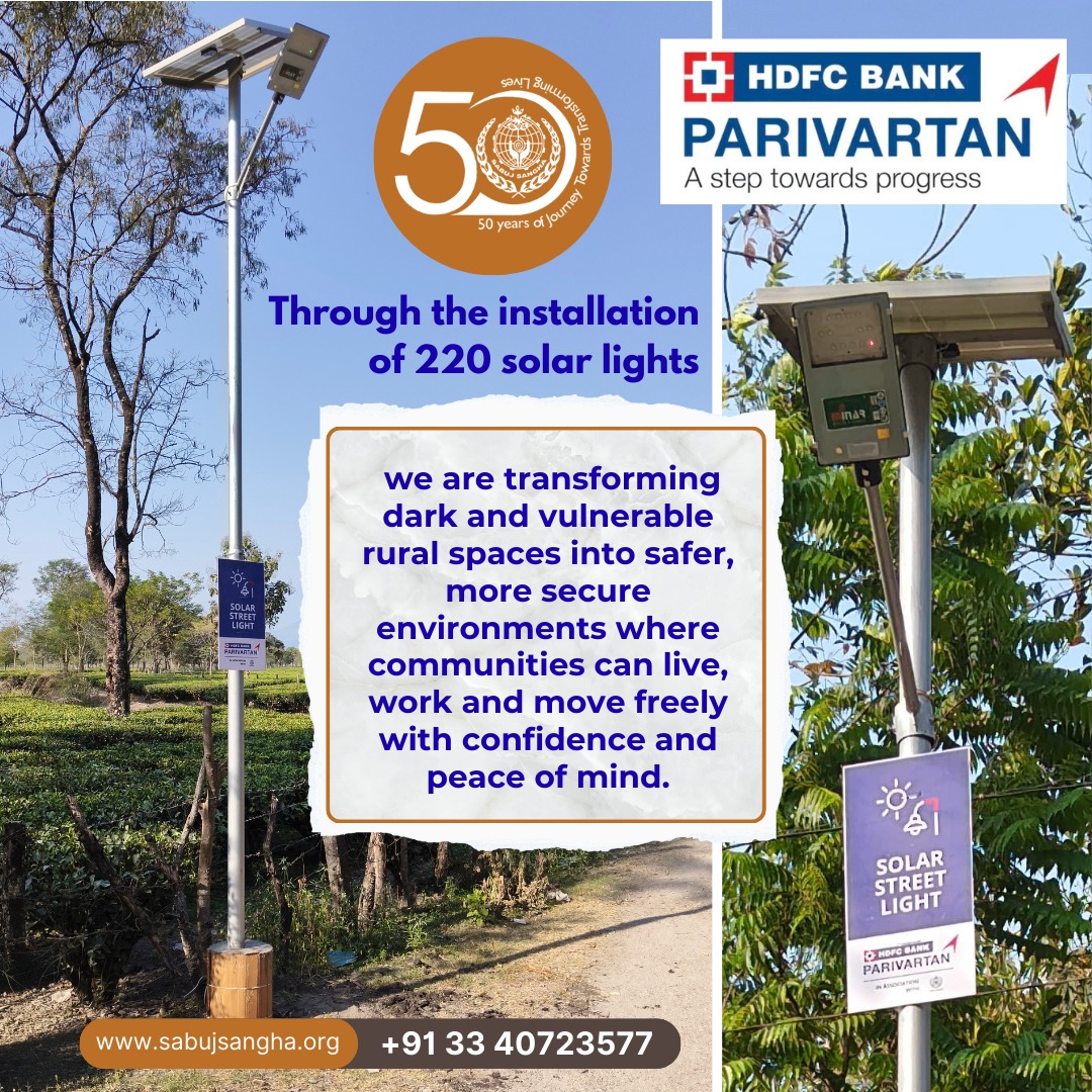 SabujSangha1's tweet image. 🌞 220 solar lights installed in Alipurduar under FRDP supported by HDFC Bank.
📍 Amarpur Tea Garden – Improving safety in an elephant movement zone 🐘
 📍 Paschim Chengmari – Safer night travel with illuminated roads
Small interventions. Big impact. 💡
#FRDP #SolarLight