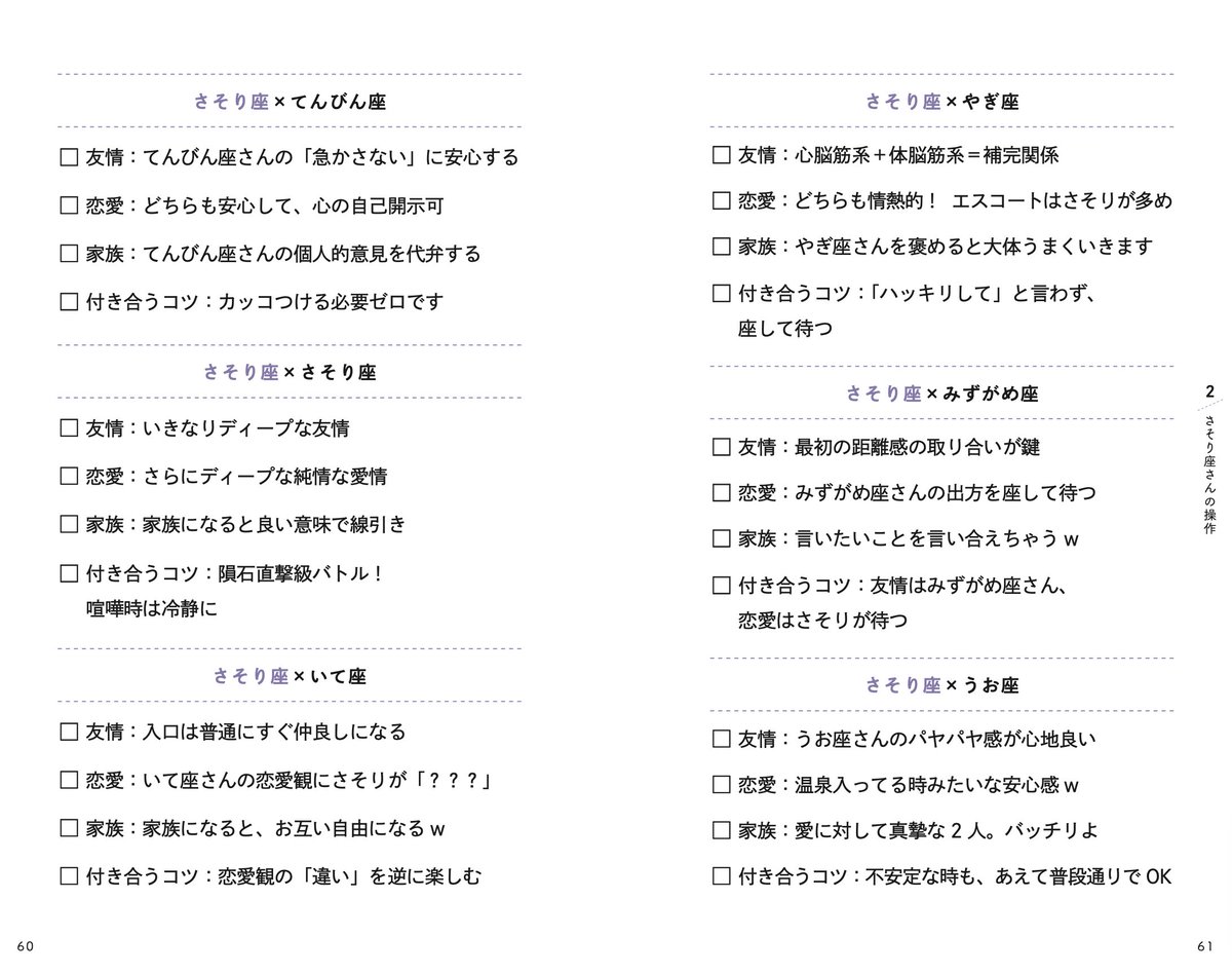 蠍座さんを軸にした…。
天秤座&amp;蠍座&amp;射手座&amp;山羊座&amp;水瓶座&amp;魚座さんとの相性。