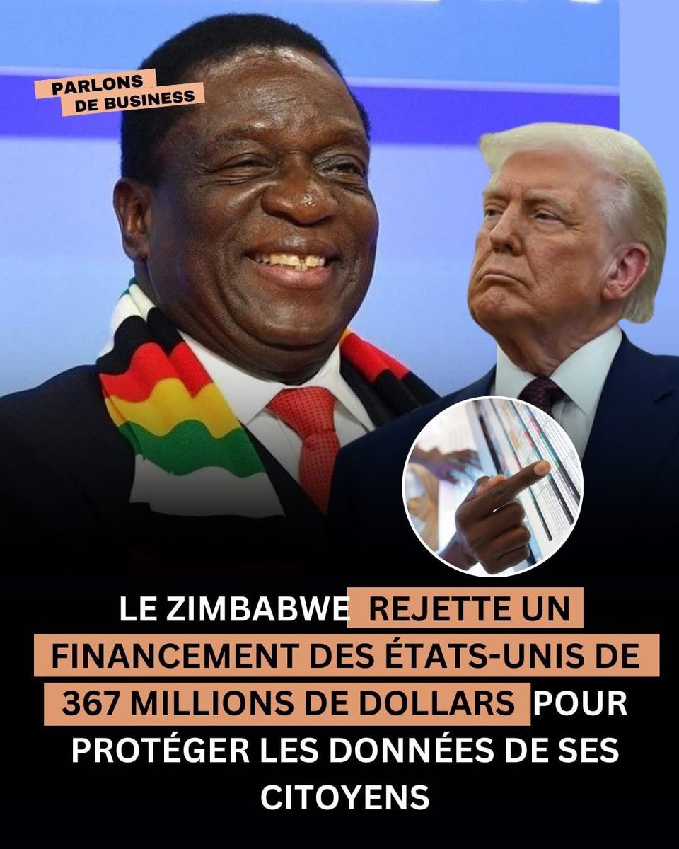 EgountchiLdna's tweet photo. 🇿🇼Le Zimbabwe a rejeté une importante proposition de financement sanitaire des États-Unis, estimée à environ 367 millions de dollars sur cinq ans (environ 47 milliards KES), en raison de préoccupations liées au partage des données de ses citoyens. https://t.co/4GZ508OqRA