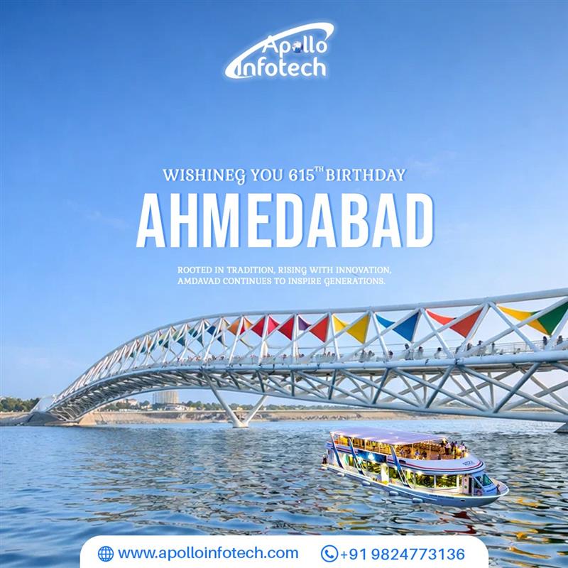 apolloinfotech's tweet photo. Celebrating 615 glorious years of heritage, culture, and unstoppable growth!
Happy Birthday, Ahmedabad ❤️
From tradition to transformation, Amdavad continues to lead with resilience and innovation.
Proud to grow with this incredible city.

#Ahmedabad615 #ProudAmdavadi https://t.co/xVsBv8AS35