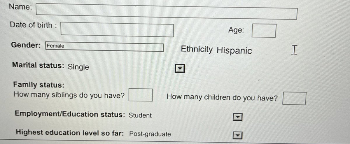 milfsuris's tweet photo. finally got into a specialist clinic I have been waiting years for &amp; I look at my intake form… why have they diagnosed me as hispanic please who told them this https://t.co/iF6Tuv4XpA