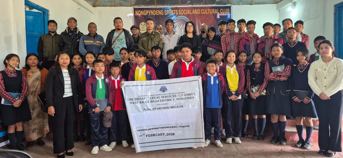 IC ANTF conducted an awareness session on the NDPS Act,1985 during a programme organised by DLSA Nongstoin at Mawkhlam Nongpyndeng. Students and villagers,including women,actively participated,promoting awareness against drug abuse &amp; trafficking.
<a href="/MeghalayaPolice/">Meghalaya Police</a> 
<a href="/digp_er_meg/">DIGP Eastern Range Meghalaya Shillong</a>