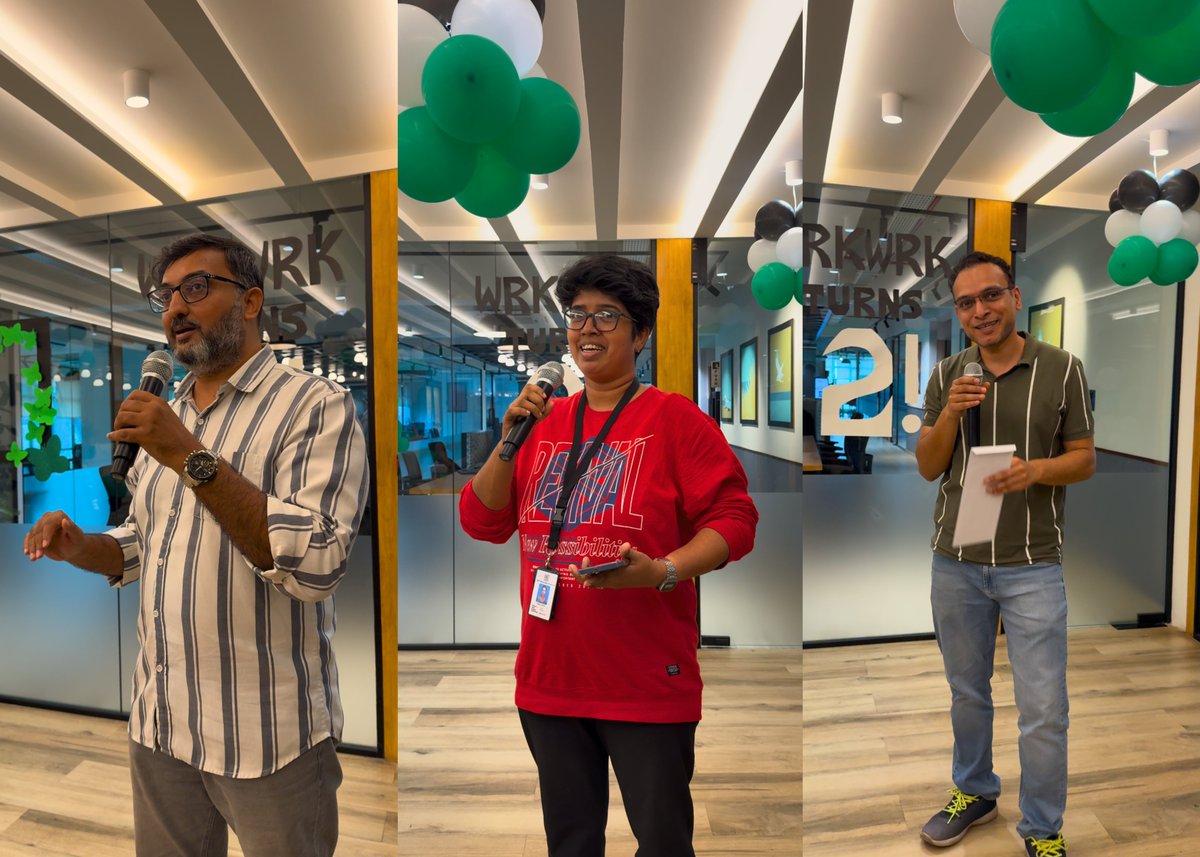 itswrkwrk's tweet photo. wrkwrk Mindspace is 2. And it means the world to us that you’re here, growing with us. We’re incredibly grateful to everyone who has been part of this journey. 😊 #wrkwrk #CommunityAtwrkwrk #CoworkingLife #wrkwrkMindspaceTurns2 #BuiltTogether #CoworkingSpaces #ManagedWorkspaces https://t.co/A6Be7Afduw