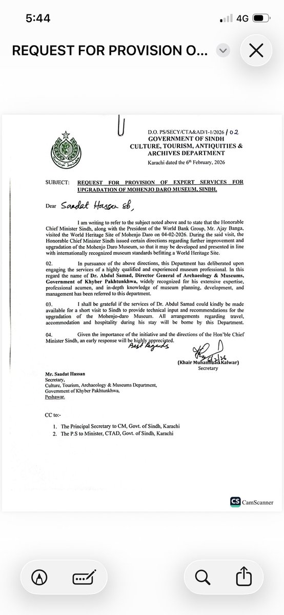 It is so satisfying to see the exchange of Human Resources among provinces. Truly the satisfying moment for <a href="/samadarab/">Abdul Samad</a> who made entire Khyber Pakhtunkhwa proud. Also thanks to Chief Minister Sindh for acknowledging the KP Archeological strength. This should continue!