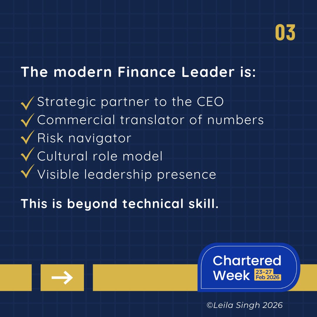 leila_singh001's tweet photo. Chartered. Qualified. Experienced.

And yet… while some Finance leaders accelerate into CFO and Board roles...
👇
https://t.co/T9w9mDvOE8

#CharteredWeek #ProudToBeChartered #AspiringToBeChartered #FinanceLeadership #CharteredAccountant https://t.co/xg77TeE5QQ