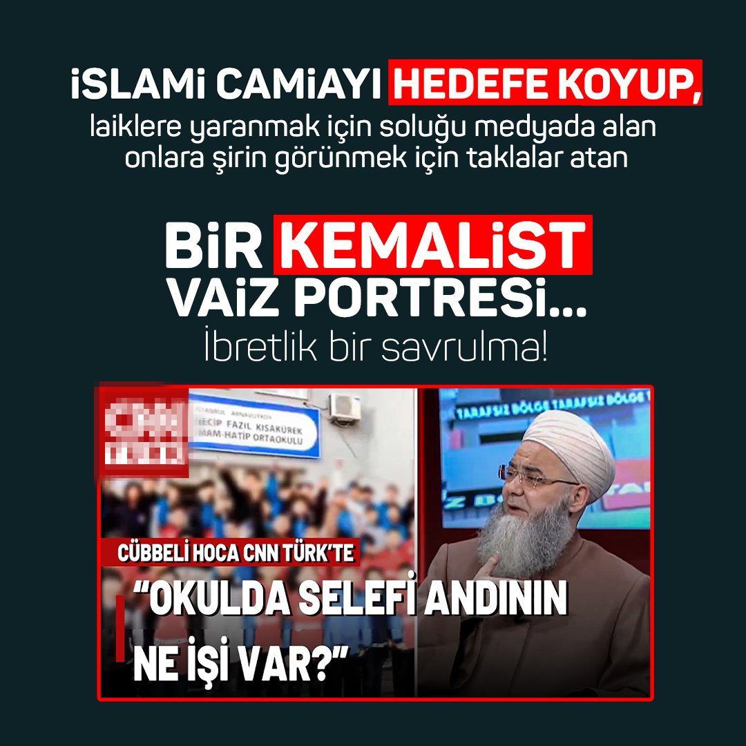 İslami camiayı hedefe koyup laiklere yaranmak için soluğu medyada alan, şirin görünmek için taklalar atan 'Kemalist Vaiz' portresi izliyorsunuz!

İbretlik Bir Savrulma!