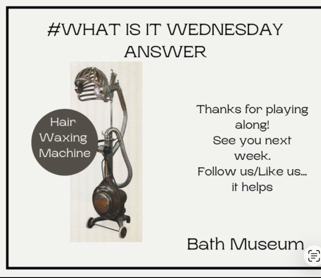 thebathmuseum's tweet photo. #WhatIsItWednesday Answer This HAIR WAXING MACHINE would spray hot wax all over the hair of its clients, allowing the stylist to use their talents to sculpture the tresses. The wax would have been melted, then applied, and finally, the wax and strip pulled off to remove the hair. https://t.co/qwwTl4yS56