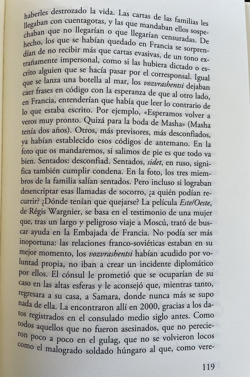 Dejo por acá apenas dos páginas donde se cuenta la historia de los famosos “vozvrashentsi” o “retornados”, esos rusos blancos que en 1946, después de terminada la Gran Guerra, fueron seducidos por la invitación de regresar a la “patria rusa”: