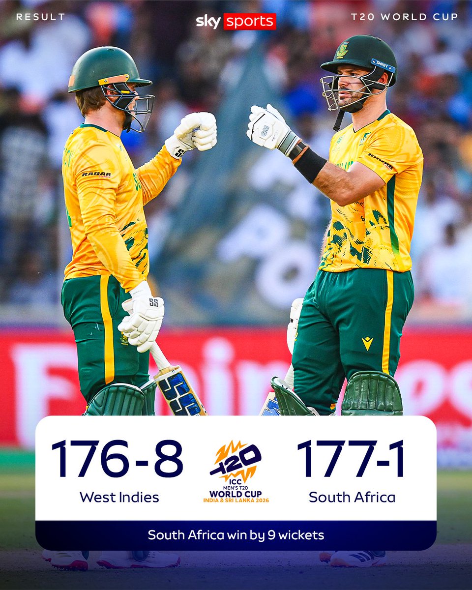 Another STATEMENT win for South Africa! The Proteas thrash West Indies by 9 wickets in Ahmedabad 💪🇿🇦