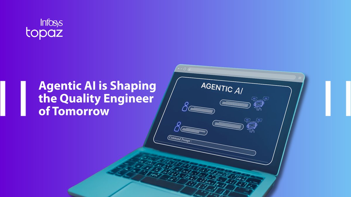Infosys's tweet image. Agentic AI is reshaping #QualityEngineering, elevating human expertise as the strategic anchor. Explore future ready quality engineering skills for the #AgenticAI era in this insightful blog: infy.com/MWJhB
#InfyTesting #IQE #NavigateYourNext