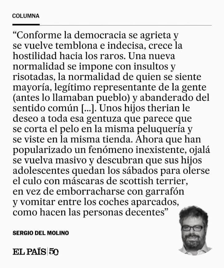 Albertoenserie's tweet photo. Genuflexión a @sergiodelmolino 

Vivan los raros. https://t.co/4XOUOOrlWe