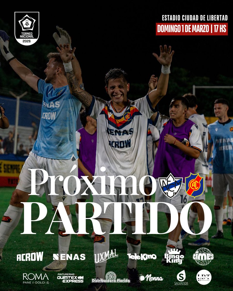 Primera Nacional - Fecha 3
🆚 Midland
🗓️ Domingo 1 de marzo
🕛 17 h
🏟️ Estadio Ciudad de Libertad
🗣 Daniel Zamora
📺LPF Play