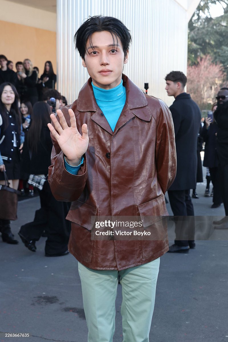 1024updates's tweet photo. [📷] Wooyoung attends the Prada Fall/Winter 2026 Womenswear Show during Milan Fashion Week

#WOOYOUNG #우영 #PradaFW26 #Prada https://t.co/L63b7uNjS9