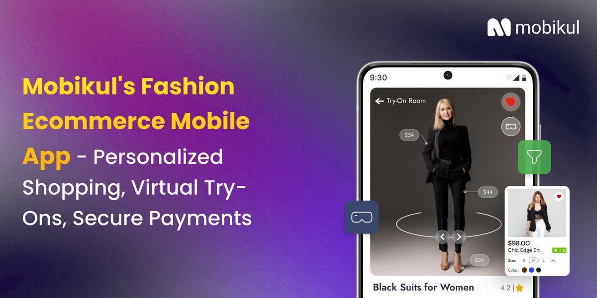 Mobikul’s Fashion Ecommerce Mobile App brings personalized shopping, virtual try-ons &amp; secure payments to your fingertips.

Smart Filters | Personalized Suggestions | 360° Views | Push Notifications.

Learn more: mobikul.com/fashion-appare…

#FashionEcommerce #Virtual