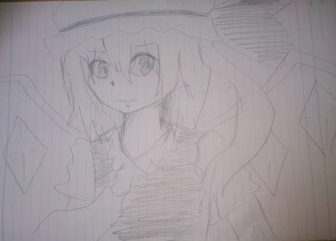 けっこう昔に描いた東方のフラン見つけた それが今ではこんな絵柄になってしまった