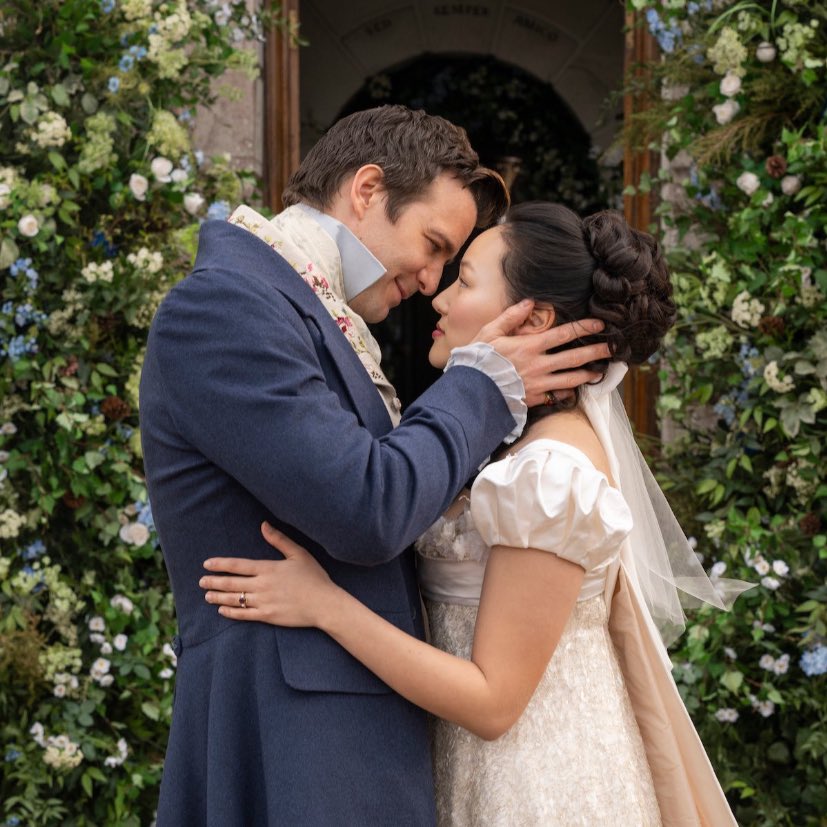 SrtaPickyGH's tweet photo. Y bueno, que decir de Luke y Yerin, la conexión que tienen estas dos personas y como se han implicado en esta aventura ha hecho que para mi esta temporada sea la mejor hasta ahora. 

Han hecho historia 
 #BridgertonS4 https://t.co/uxuBwY0IyM
