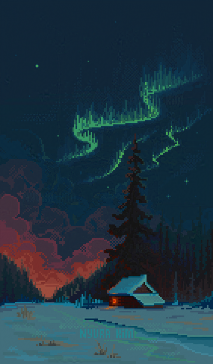 study of Sydney Laurence's masterwork in pixel art 🌠
