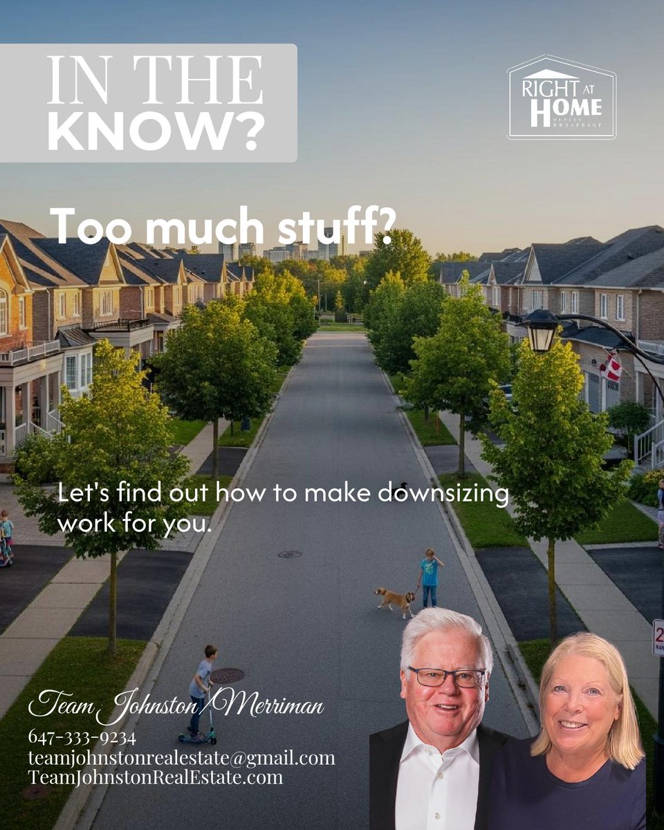 Team_Johnston's tweet photo. Feeling overwhelmed by "stuff"? Downsizing isn't about loss, it's about gaining freedom &amp; clarity! 🌟 Sell what you don't need, cherish what you keep. Join the journey from clutter to contentment &amp; discover joy in less. What's your top tip for letting go? #JoyOfLess https://t.co/JS9Hwivmxf