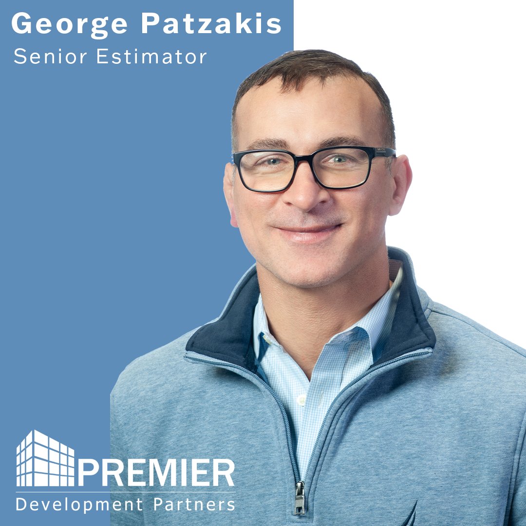 Premier_Develop's tweet photo. We are excited to grow our team! Join us in welcoming George Patzakis to the construction team. As Senior Estimator, George will lead in the preparation of comprehensive cost estimates, budgets, and bids for complex construction projects. https://t.co/YW3rs4KdUT