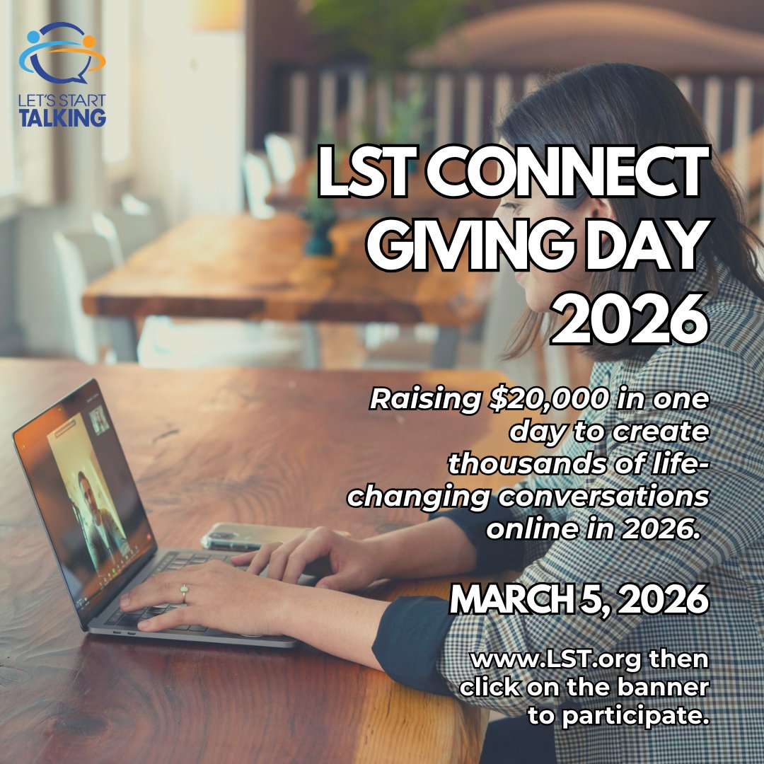 LetStartTalking's tweet photo. One week away! A generous family has given a $10,000 challenge gift to inspire others to raise another $10,000 by March 5. Your gift goes immediately toward the goal of doubling this challenge gift! https://t.co/V5J31y46JG, then click on the banner at the top. https://t.co/IVdbRYYCCw