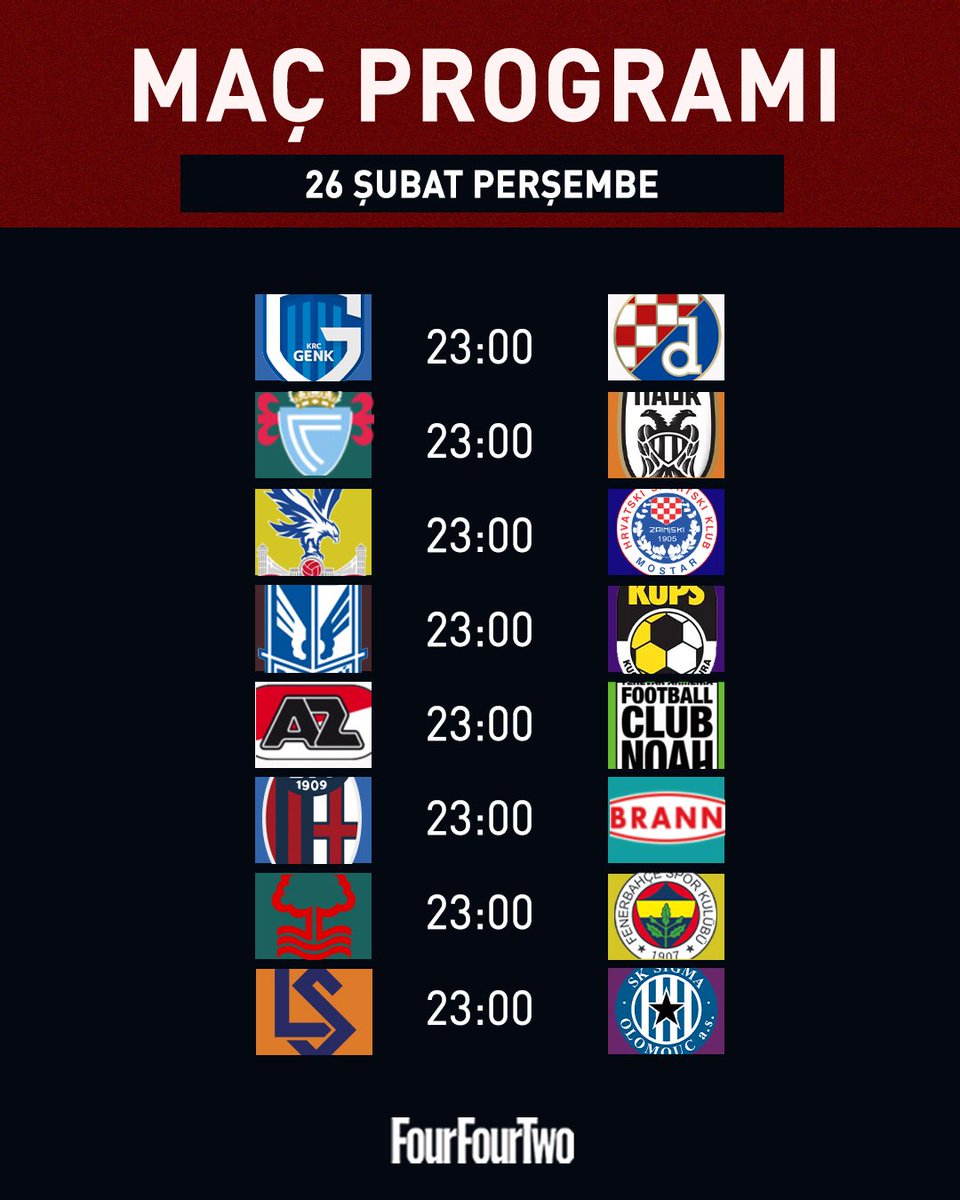 FourFourTwo_TR's tweet image. 🤩Futbol heyecanı, Avrupa Ligi ve Konferans Ligi programı ile devam ediyor.

#FourFourTwo