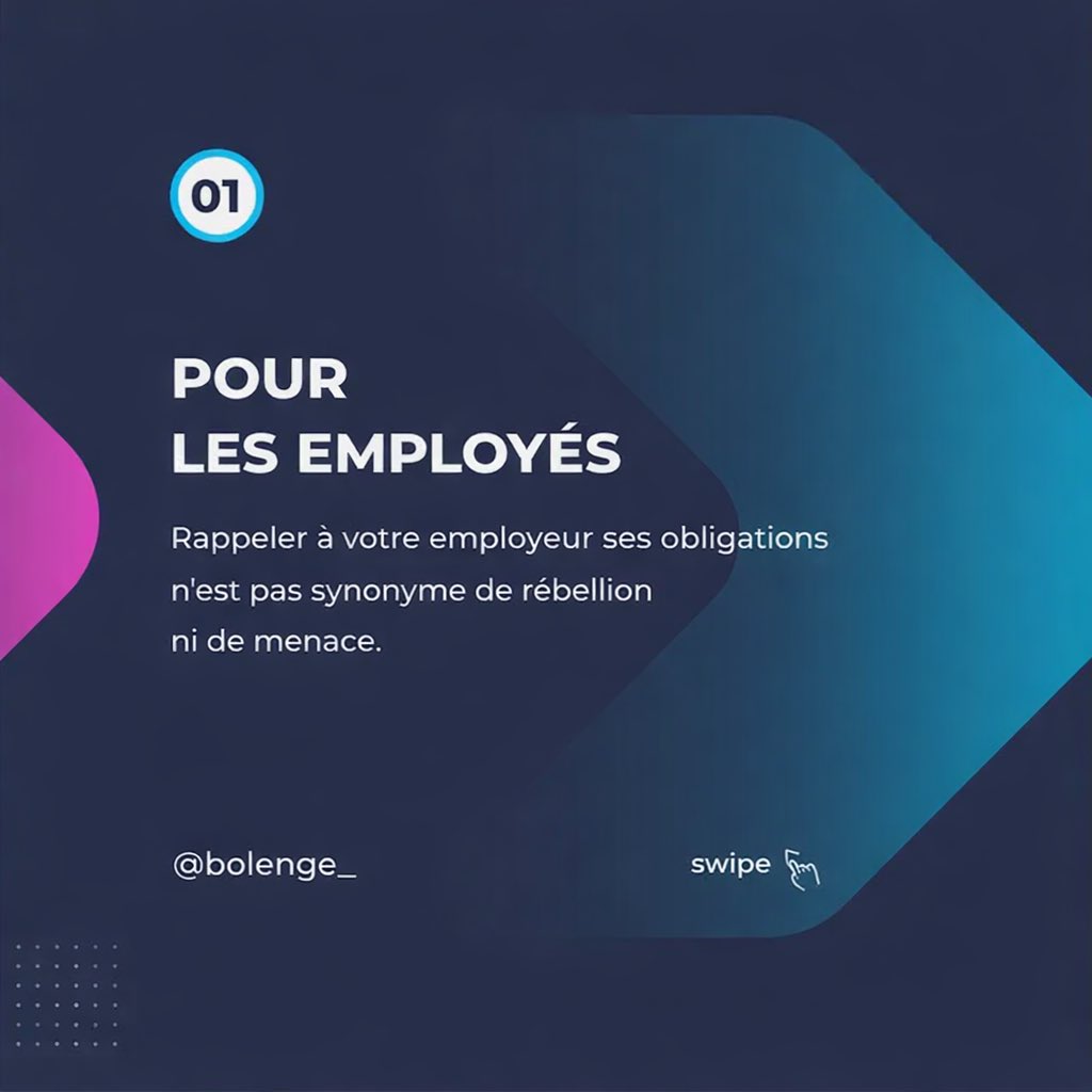 bolenge_'s tweet photo. ⚖️ Employés &amp; Employeurs : Comprendre ses droits et ses obligations, ce n’est pas un combat.

Rappeler à son employeur ses obligations ❌ n’est pas un acte de rébellion.
Interpeller son employé sur ses responsabilités ❌ n’est pas une forme d’exploitation.

#Travail #DroitDuTrava https://t.co/yG8DV9X1ip