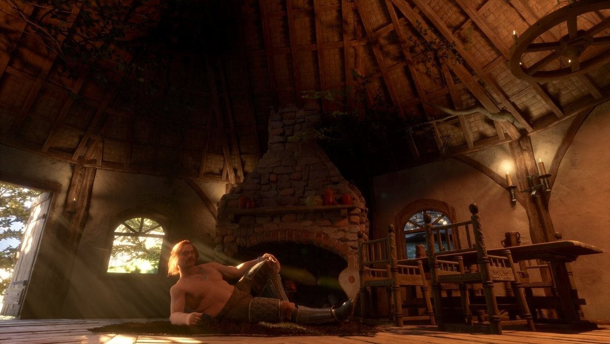 PlayPaxDei's tweet image. Creativity not only manifests in the buildings’ structure but also in the nicely decorated interiors.
Share your beautiful interiors in the comments; we’d love to see how you decorated your home!
#PaxDei #CommunityCreations #HomeDesign  #SandboxMMO #Building