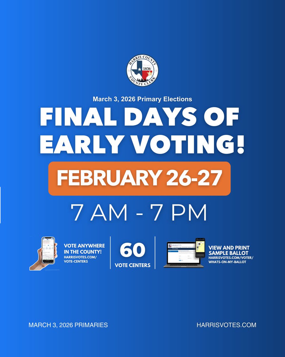 Harris County Elections Department tweet media