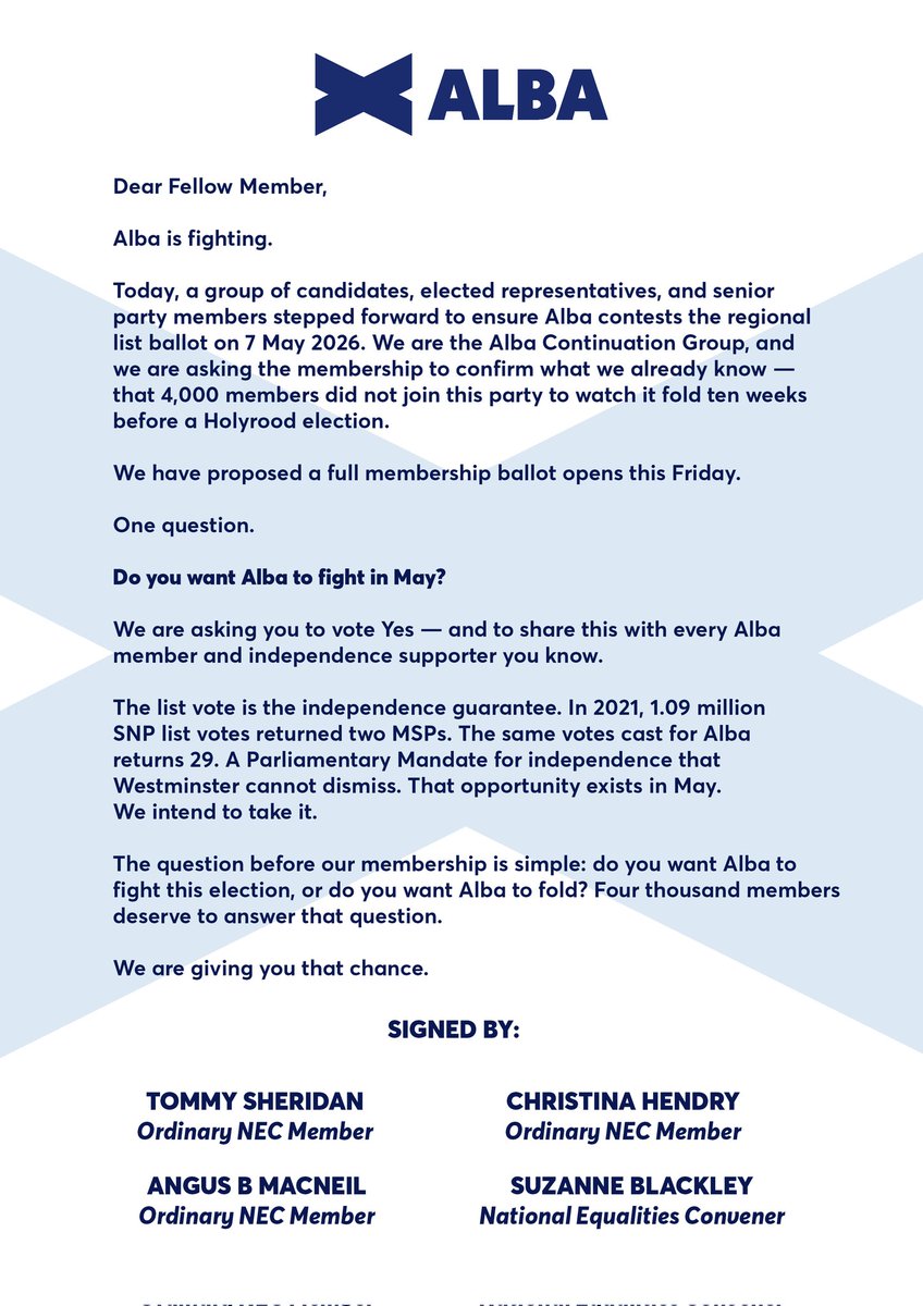 AngusBMacNeil's tweet photo. Fight or Fold (turn and flee?)
With Alba independence has the max chance in the next Holyrood Parliament. https://t.co/99eoTWF4CX