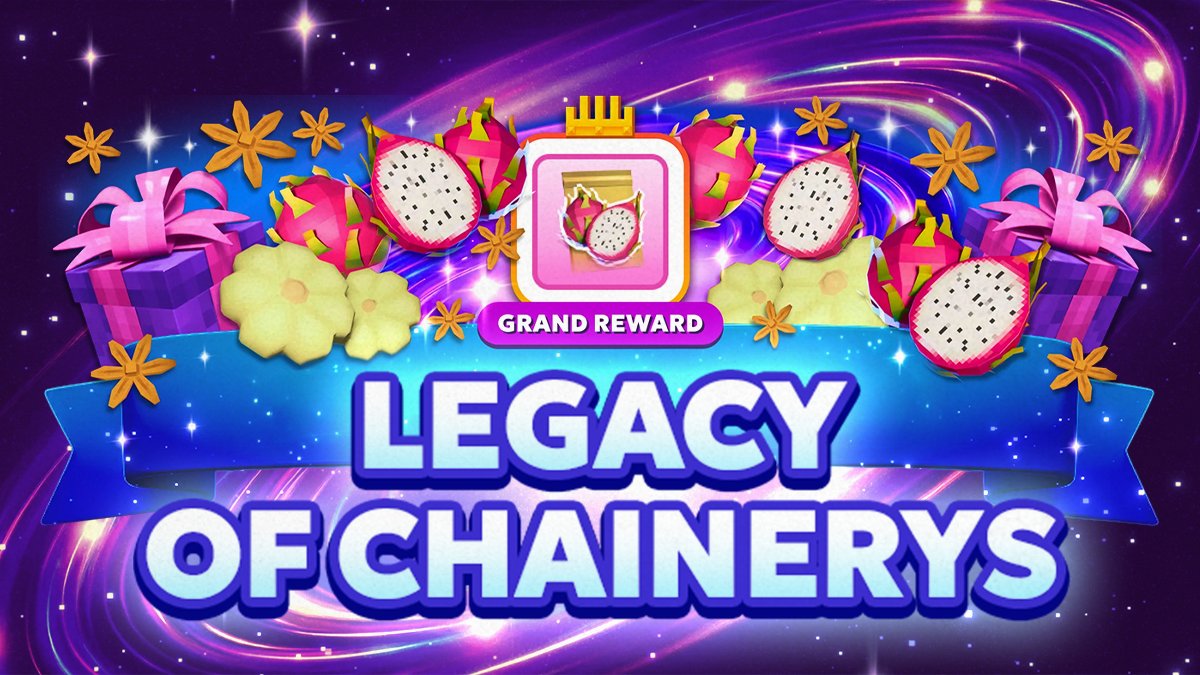 🔥 Legacy of Chainerys - Progression Event 🔥
📅 Feb 26 – Mar 01

Not only have we prepared, Chainer, for the invasion, but we’ve also uncovered part of our history… the Legacy of Chainerys! 🏰✨

⚔️ Join our progression event and claim epic rewards:
🌟 Epic Plot
🍇 Epic Dragon