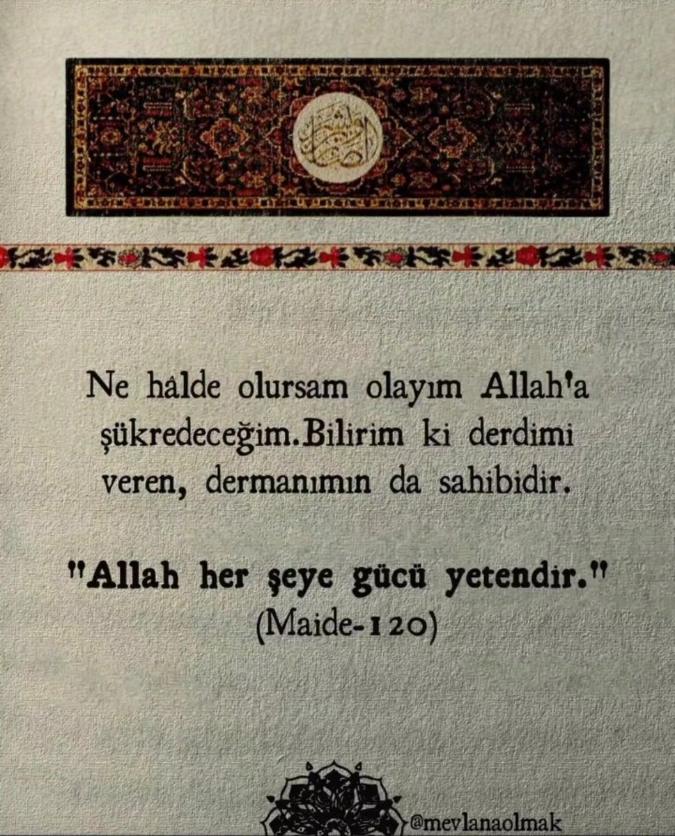 "Allah her şeye gücü yetendir."