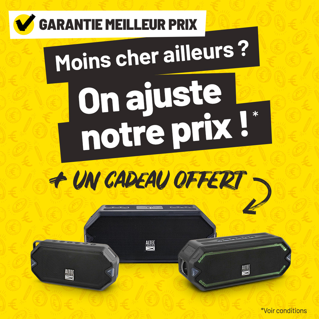 Du 1er au 15 mars, avec la Garantie Meilleur Prix EasyLounge :

Vous trouvez moins cher sur un produit identique ?
👉 On aligne notre prix.
🎁 Et on vous offre une enceinte Bluetooth Altec Lansing.

👉 Toutes les infos sur easylounge.com

#MeilleurPrix #BonPlan