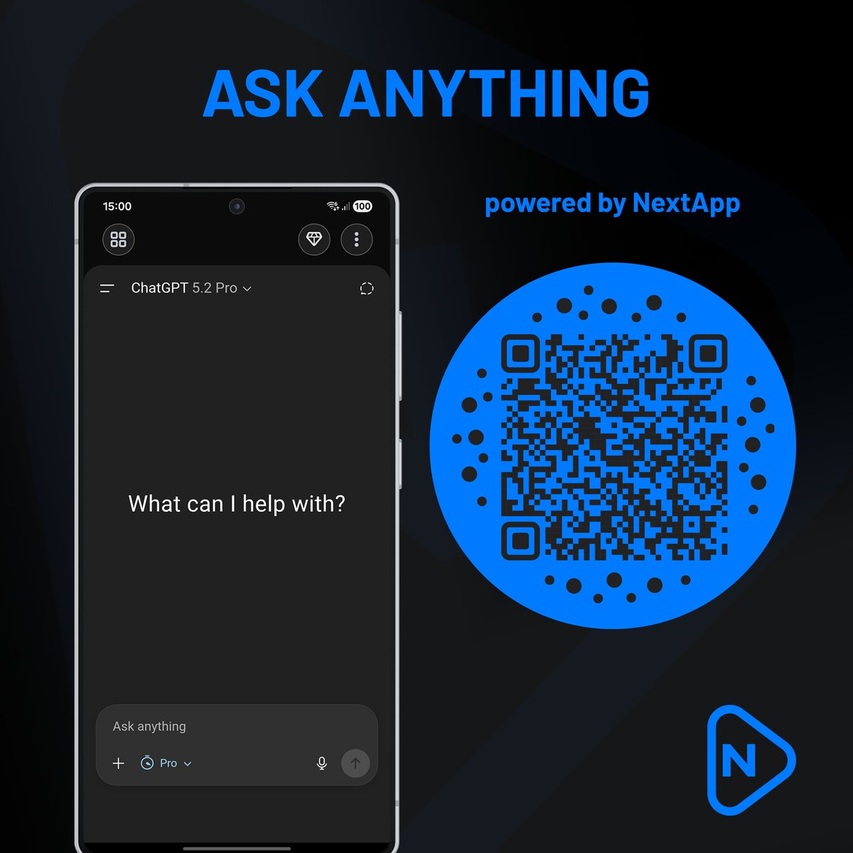 nexechco's tweet photo. Ask anything. Get answers instantly.

NextApp AI Chat helps you write, search, plan and solve — right inside your all-in-one Android experience.

Smart assistance, no extra apps.

#NextApp #AllInOneApp #Android https://t.co/Nx5rLmZKnx